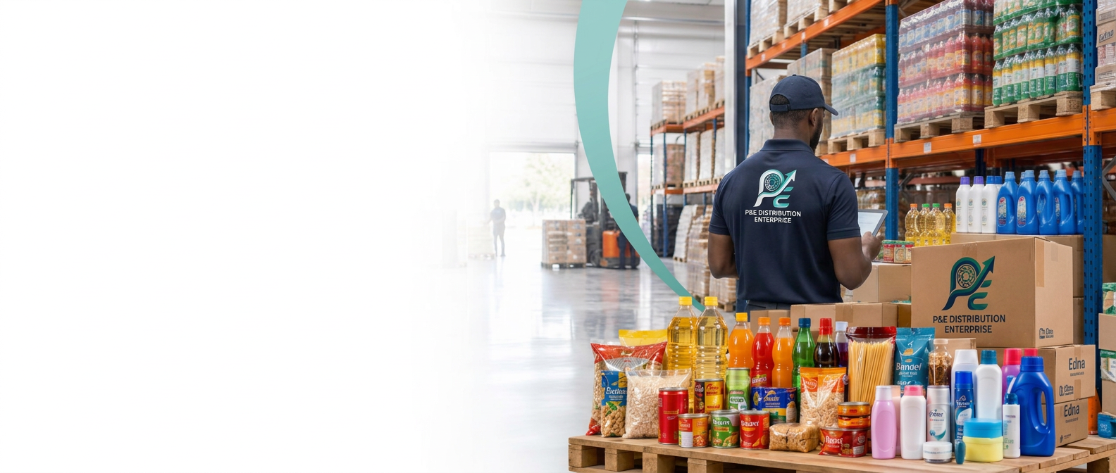 FMCG products being prepared for distribution in a warehouse
